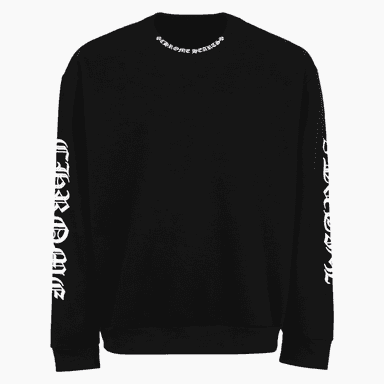 크롬하츠 넥 로고 크루넥 블랙 맨투맨 CH NECK LOGO BLACK SWEATSHIRT